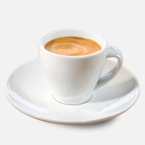 ein Espresso americano in einer weißen Kaffee Partner Tasse