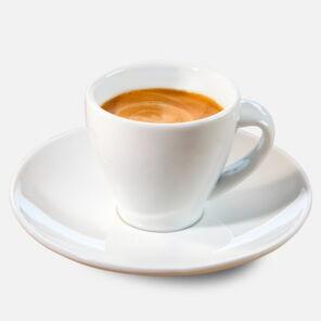 Ristretto in einer weißen Tasse von Kaffee Parter